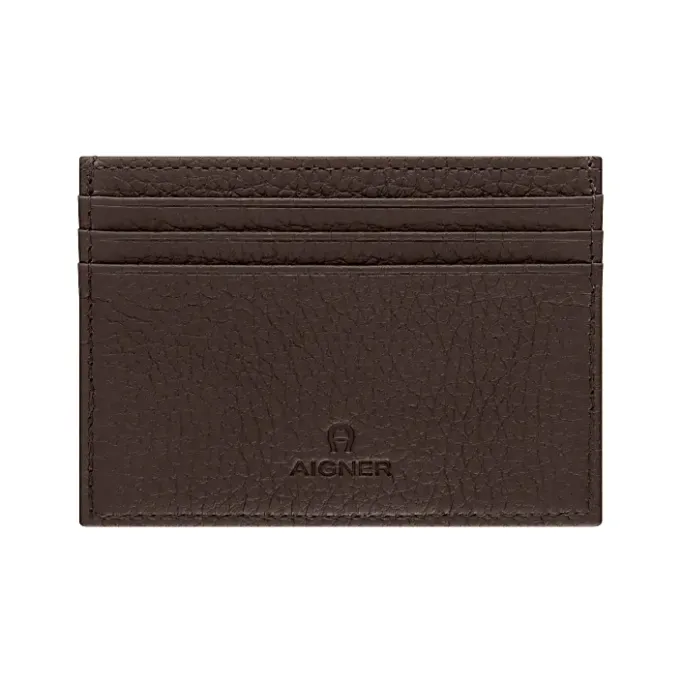 Aigner Wallets-BASICS card case ebony