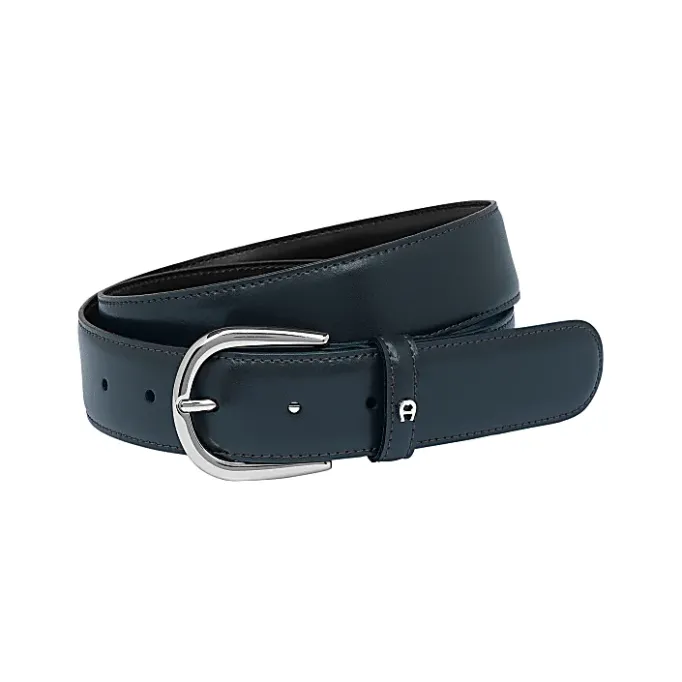 Aigner Belts-Business belt 3.5 cm marine