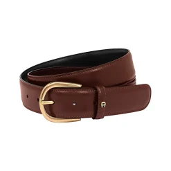 Aigner Belts-Business belt 3.5 cm antic red