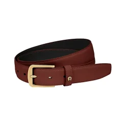 Aigner Belts-Business Belt 3 cm antic red