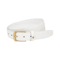 Aigner Belts-Business Belt 3 cm white