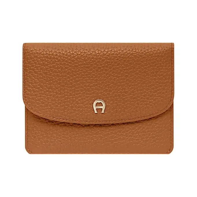 Aigner Wallets-Carré Soft card case cognac brown
