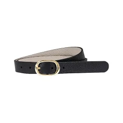 Aigner Belts-Casual Reversible Belt 2.5 cm pearl white