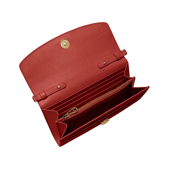Aigner Leather Accessories-CAVALLO Wallet on chain burnt red