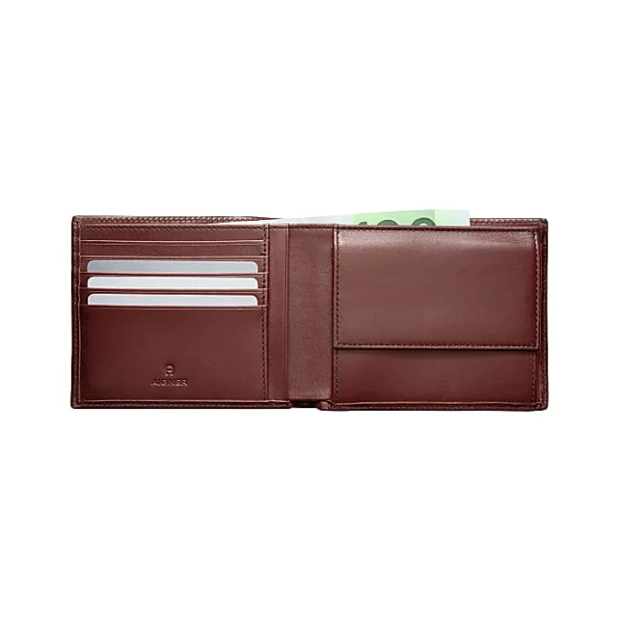 Aigner Wallets-COMBINATION WALLET antic red