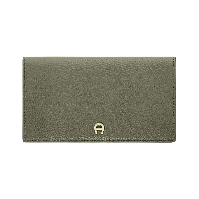 Aigner Wallets-Delia bill and card case moss green