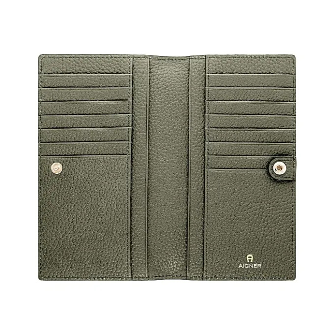 Aigner Wallets-Delia bill and card case moss green