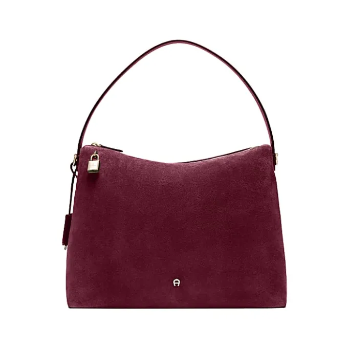 Aigner Bags-Delia Suede hobo bag L burgundy