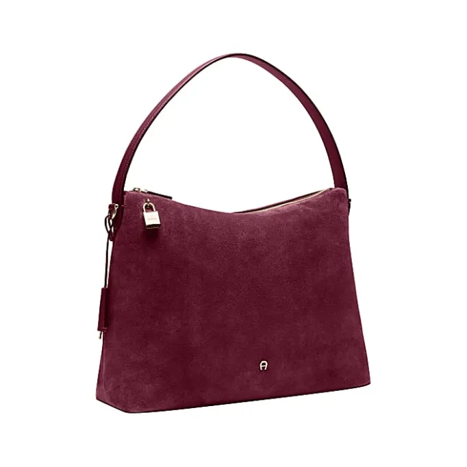 Aigner Bags-Delia Suede hobo bag L burgundy
