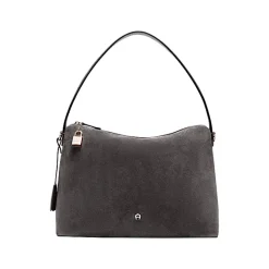 Aigner Bags-Delia Suede hobo bag M night grey