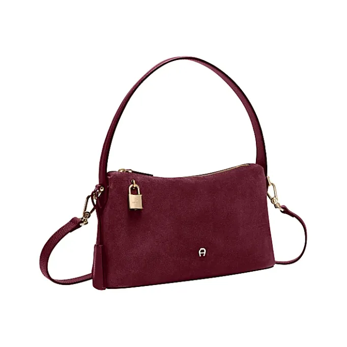 Aigner Bags-Delia Suede hobo bag S burgundy