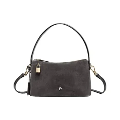 Aigner Bags-Delia Suede hobo bag S night grey