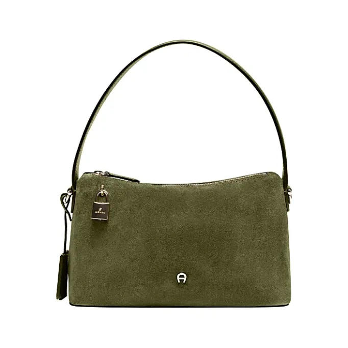 Aigner Bags-Delia Suede hobo bag S dark olive