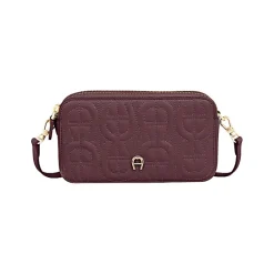 Aigner Leather Accessories|Phone Cases-Diadora logo phone pouch port red