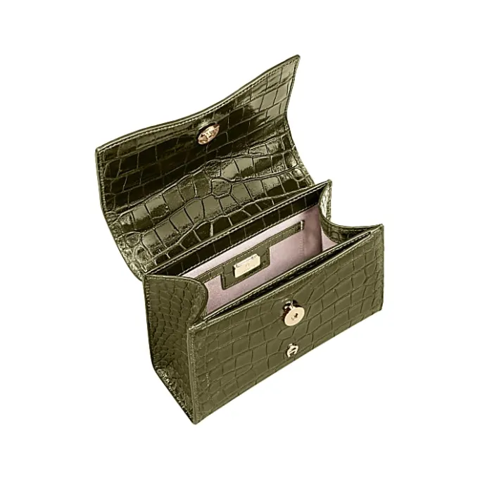 Aigner Bags-Farah Coccodrillo handbag XS dark olive