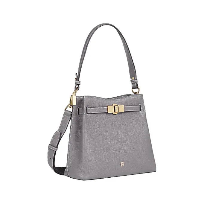 Aigner Bags-Farah hobo bag M iron grey