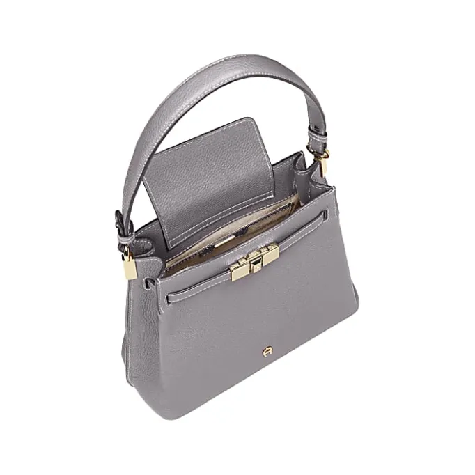 Aigner Bags-Farah hobo bag M iron grey