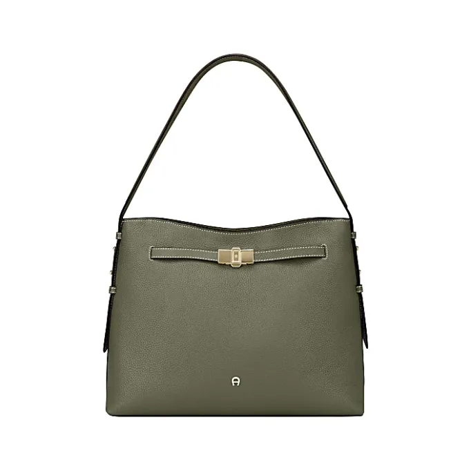 Aigner Bags-FARAH Hobo bag M moss green