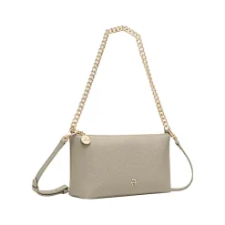 Aigner Leather Accessories-Fashion bag with chain alpaca beige