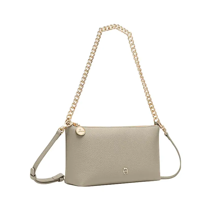 Aigner Leather Accessories-Fashion bag with chain alpaca beige