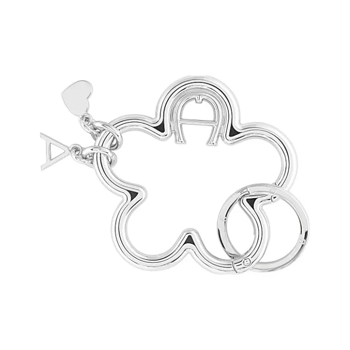 Aigner Keychains & Key Cases-FASHION key pendant Flower silver coloured