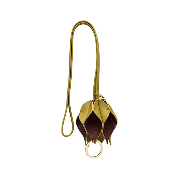 Aigner Keychains & Key Cases-FASHION key pendant Leather Golden Olive