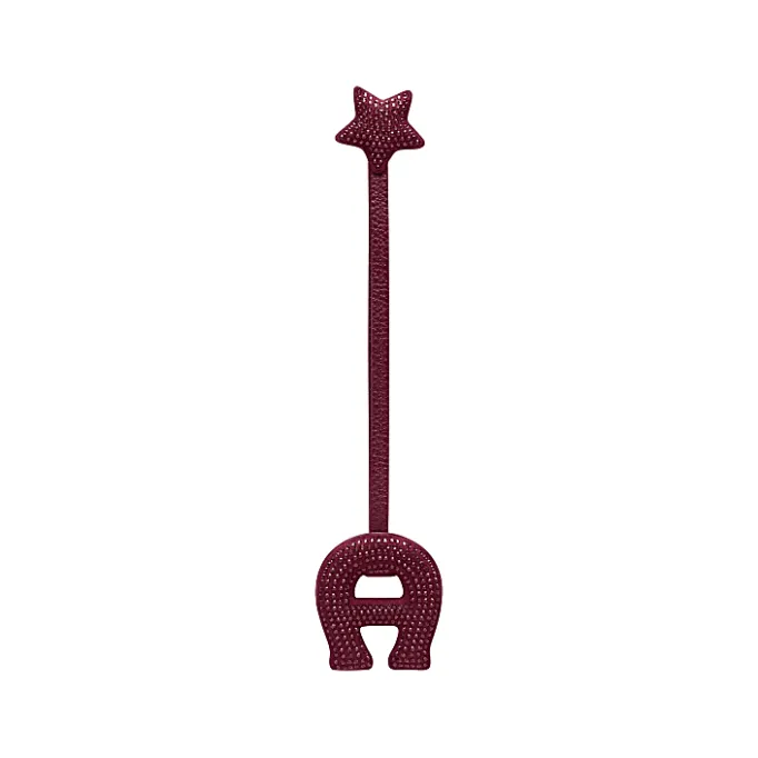 Aigner Leather Accessories-Fashion pendant A-logo & star burgundy
