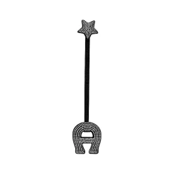 Aigner Leather Accessories-Fashion pendant A-logo & star black