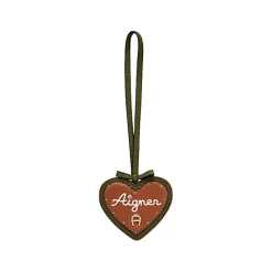Aigner Leather Accessories-Fashion Pendant Gingerbread Heart dark olive