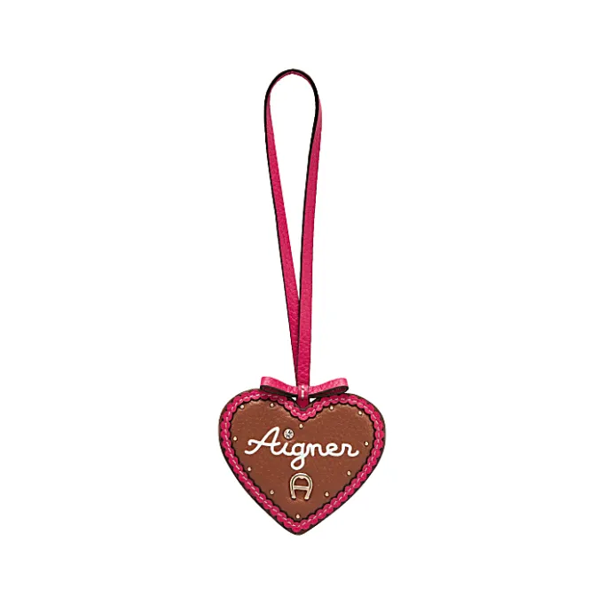 Aigner Leather Accessories-Fashion Pendant Gingerbread Heart orchid pink