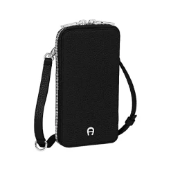 Aigner Leather Accessories|Phone Cases-Fashion Phone Pouch black