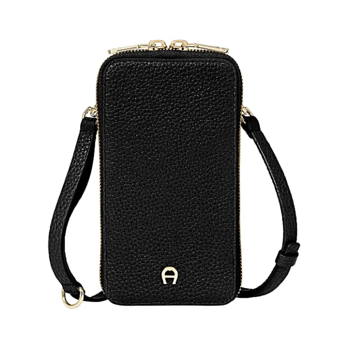Aigner Leather Accessories|Phone Cases-Fashion Phone Pouch black