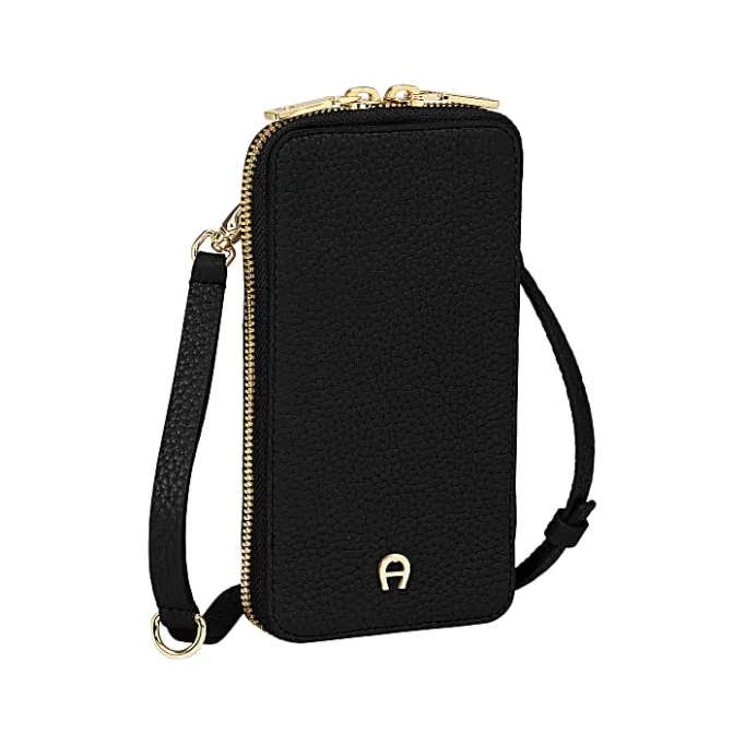 Aigner Leather Accessories|Phone Cases-Fashion Phone Pouch black