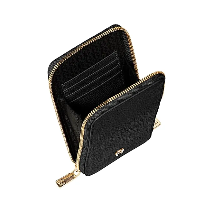 Aigner Leather Accessories|Phone Cases-Fashion Phone Pouch black