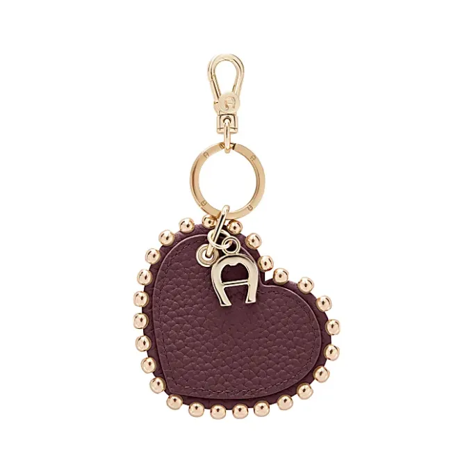 Aigner Keychains & Key Cases-Heart key fob port red