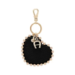 Aigner Keychains & Key Cases-Heart key fob black