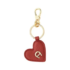 Aigner Keychains & Key Cases-Heart Keychain burnt red
