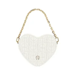 Aigner Bags-Heart Pouch cotton white