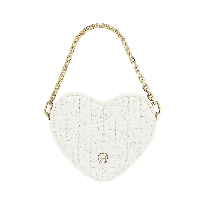 Aigner Bags-Heart Pouch cotton white