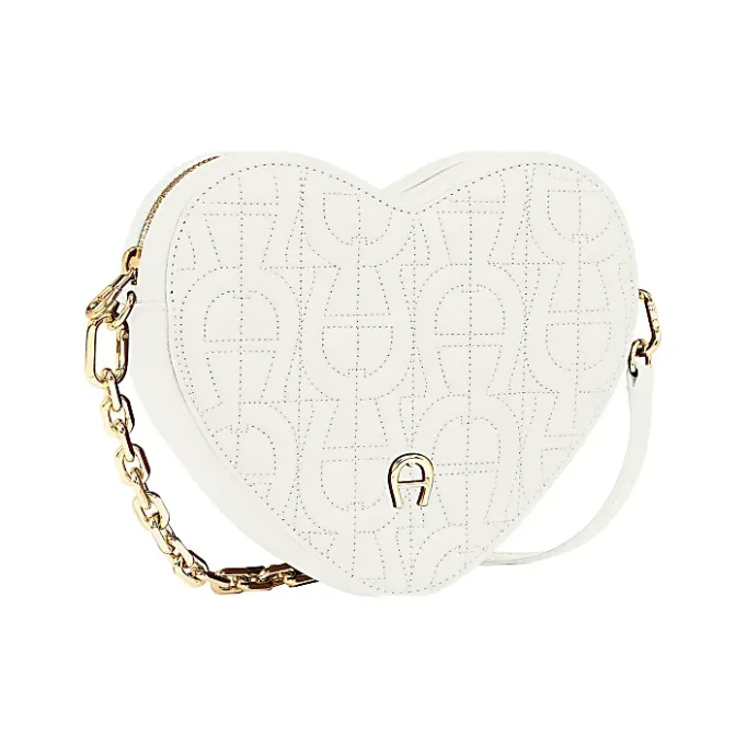 Aigner Bags-Heart Pouch cotton white