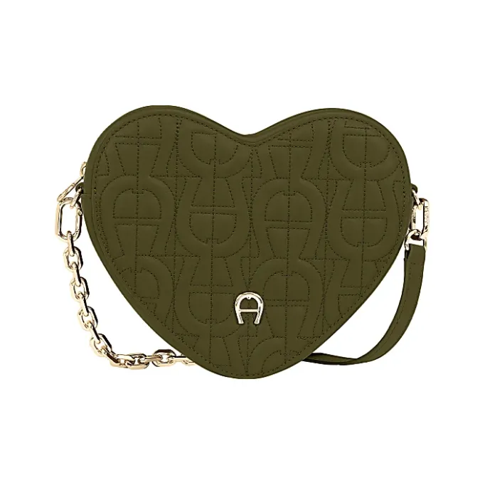 Aigner Bags-Heart Pouch dark olive