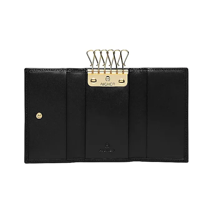 Aigner Keychains & Key Cases-KEY CASE black