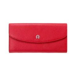 Aigner Wallets-Leather Banknote & Card Case burnt red