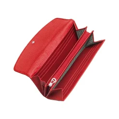 Aigner Wallets-Leather Banknote & Card Case burnt red