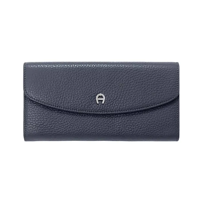 Aigner Wallets-Leather Banknote & Card Case marine
