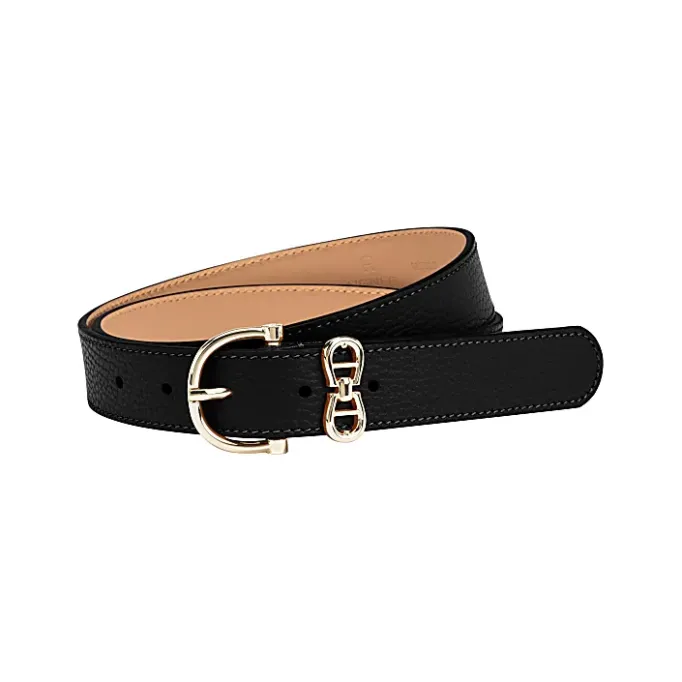 Aigner Belts-Logo belt 3 cm black