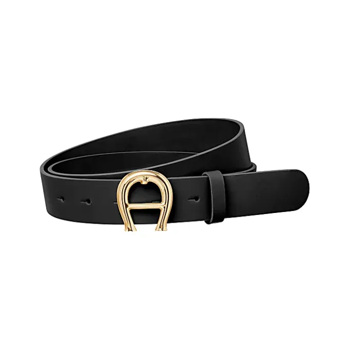 Aigner Belts-Logo Belt 3 cm black