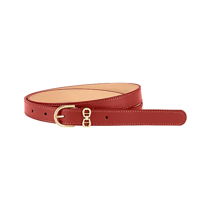 Aigner Belts-Logo belt 2 cm burnt red