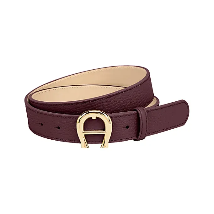 Aigner Belts-Logo Belt 3 cm port red