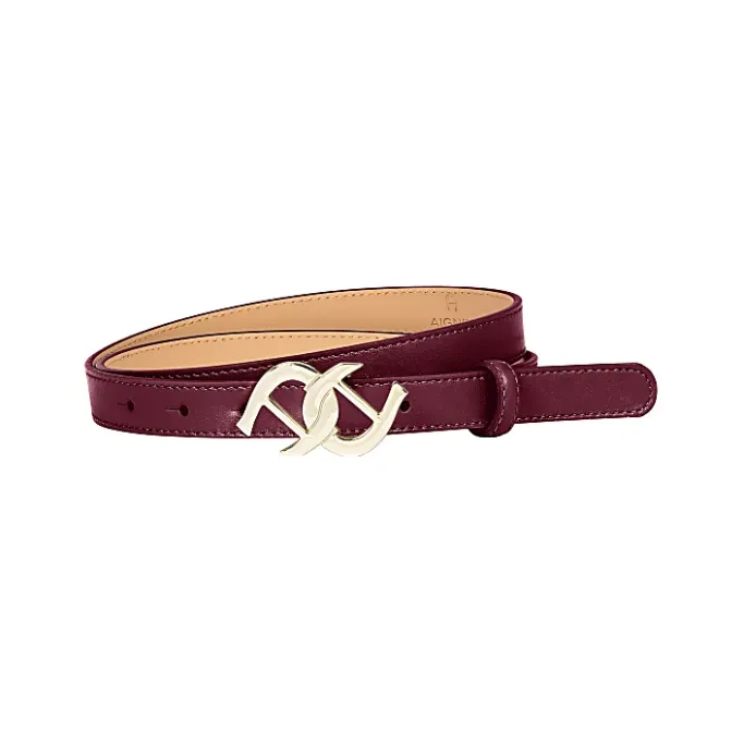 Aigner Belts-Logo belt 2 cm burgundy